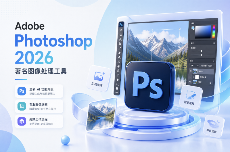 Adobe Photoshop 2026-著名图像处理工具-壹资源